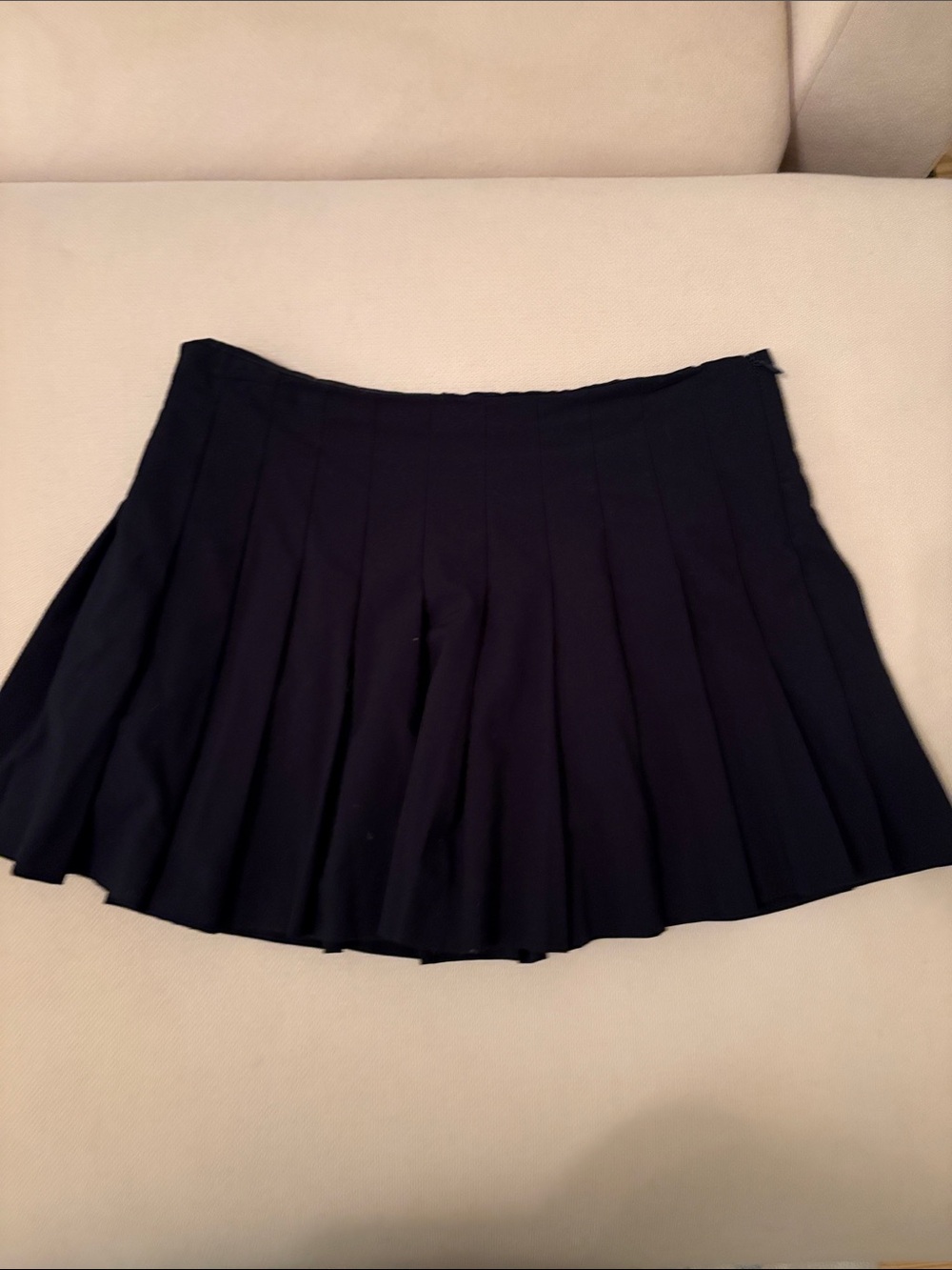 Zara Black Pleated Skater Mini Skirt